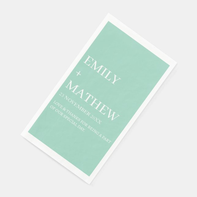 SERVILLETA DE PAPEL ELEGANTES BODAS CLÁSICAS MODERNAS PERSONALIZADAS C (Esquina)