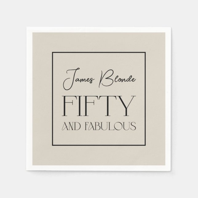 Servilleta De Papel Elegantes caballeros cincuenta y fabulosos persona (Anverso)