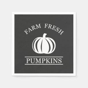 Servilleta De Papel Elegantes calabazas frescas de granja modernas de