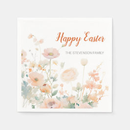 Servilleta De Papel Elegantes flores de primavera feliz Pascua