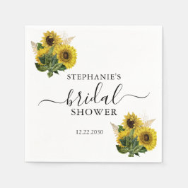 Servilleta De Papel Elegantes girasoles para despedida de soltera flor