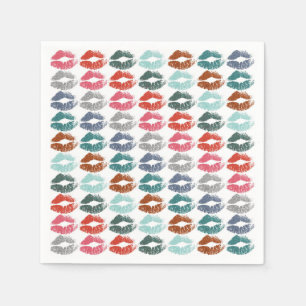 Servilleta De Papel Elegantes Labios Coloridos #33