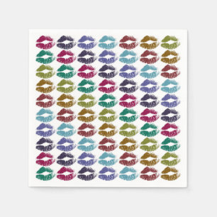 Servilleta De Papel Elegantes Labios Coloridos #35