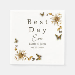 Servilleta De Papel Elegantes mariposas Boda Napkins