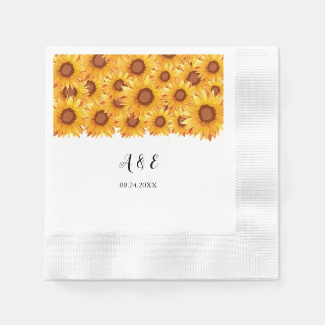 Servilleta De Papel Elegantes Napkins Boda Florals (Anverso)
