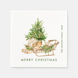 Servilleta De Papel Elegantes Navidades bohemios en vacaciones de comp