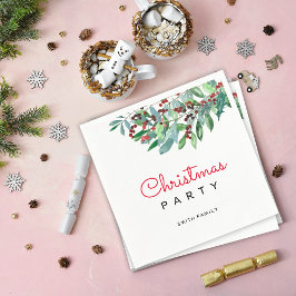 Servilleta De Papel Elegantes Navidades Fiesta de Verdor