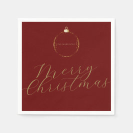 Servilleta De Papel Elegantes Navidades mínimos Relieve metalizado dor