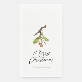Servilleta De Papel Elegantes Navidades Mistletoe