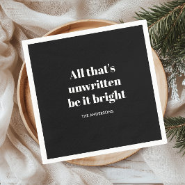 Servilleta De Papel Elegantes Navidades negros | Vacaciones clásicas