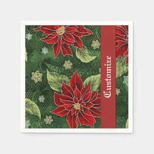 Servilleta De Papel Elegantes Navidades Poinsettia Napkins