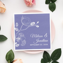 Servilleta De Papel Elegantes orquídeas florales modernas boda napki