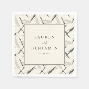 Servilleta De Papel Elegantes pinceladas beige