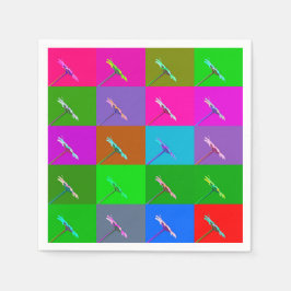 Servilleta De Papel Elegantes plazas de margarita coloridas, floral di