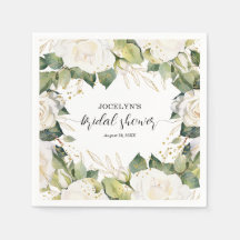 Elegantes Rosas Blancas Baby Shower Nupcial