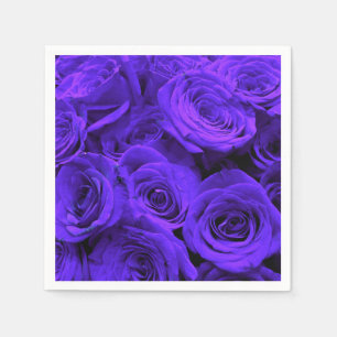 Servilleta De Papel Elegantes rosas morados perwinkle azul violeta