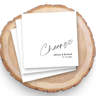 Servilleta De Papel Elegantes saludos Bodas personalizados
