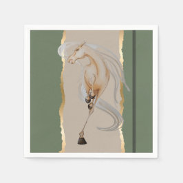 Servilleta De Papel Elegantes Serviette mit edlem Pferdemotiv