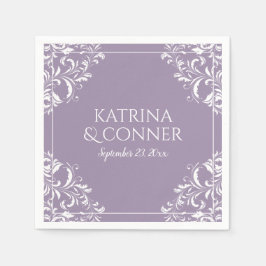 Servilleta De Papel Elegantes servilletas de bodas | Nadine (Lavanda)