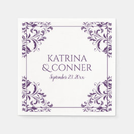 Servilleta De Papel Elegantes servilletas de bodas | Nadine (Pluma / P