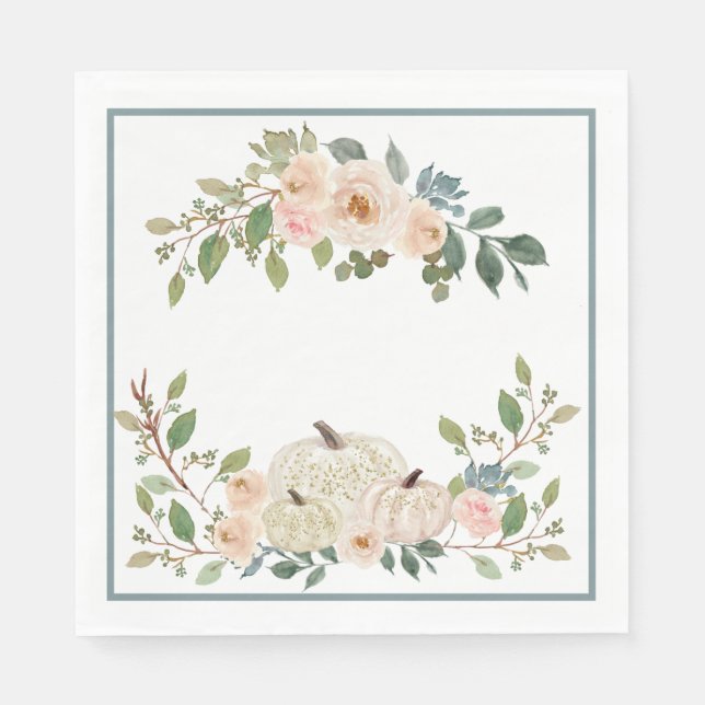 Servilleta De Papel Elegantes servilletas de calabaza (Anverso)