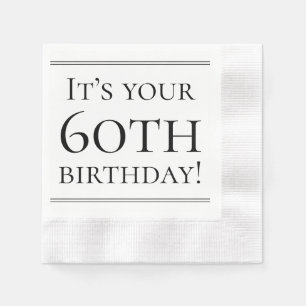 Servilleta De Papel Elegantes servilletas de papel de cumpleaños númer