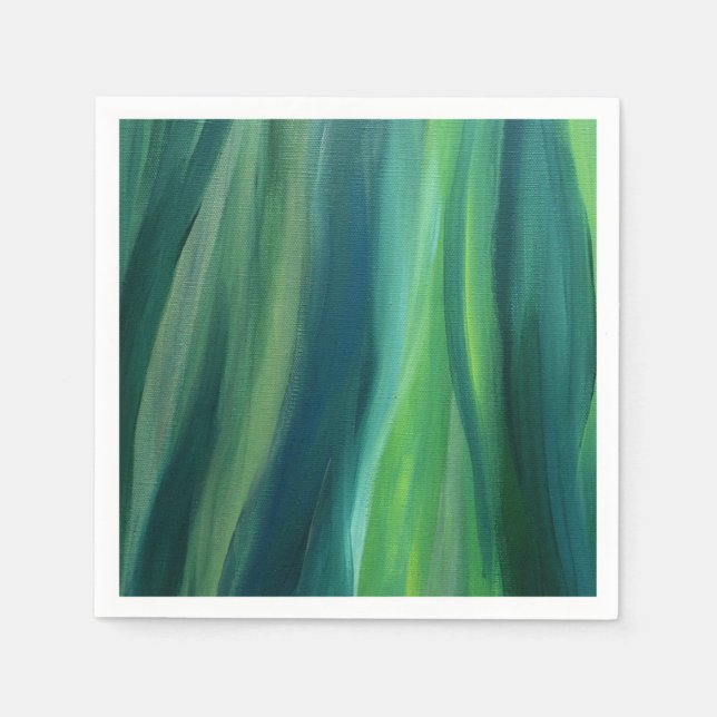 Servilleta De Papel Elegantes servilletas de papel verde (Anverso)