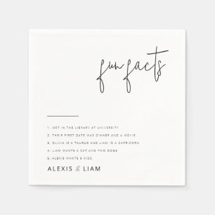 Servilleta De Papel Elegantes toallas Bodas en blanco y negro