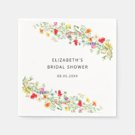 Servilleta De Papel Elegantes toallas de baño con flores silvestres