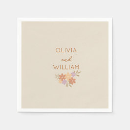 Servilleta De Papel Elegantes toallas de Boda Boho Floral