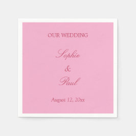 Servilleta De Papel Elegantes toallas de Boda magenta rosa