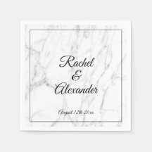 Elegantes toallas de boda personalizadas de piedra