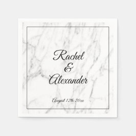 Servilleta De Papel Elegantes toallas de boda personalizadas de piedra