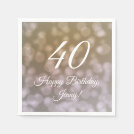 Servilleta De Papel Elegantes toallas de cumpleaños número 40 para ell