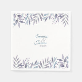 Servilleta De Papel Elegantes toallas de flores azules turbias