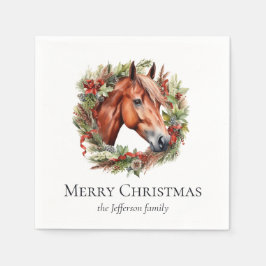Servilleta De Papel Elegantes toallas de Navidad para caballos y guirn