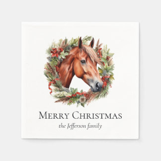 Servilleta De Papel Elegantes toallas de Navidad para caballos y guirn