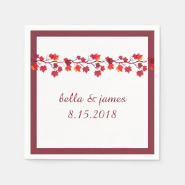 Servilleta De Papel Elegantes toallas de papel de boda de la caída de 