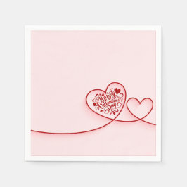 Servilleta De Papel Elegantes toallas de papel El día de San Valentín 