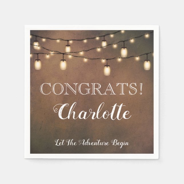 Servilleta De Papel Elegantes toallas Fiestas de retiro sorpresa (Anverso)