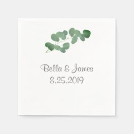 Servilleta De Papel Elegantes toallas Minimalistas de papel Eucalipto