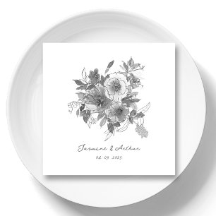Servilleta De Papel Elegantes toallas para Bodas de flores silvestres