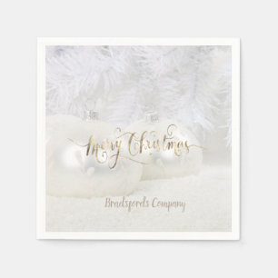 Servilleta De Papel Elegantes vacaciones de Navidades, bolas