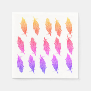 Servilleta De Papel Elegantes y elegantes plumas Napkins