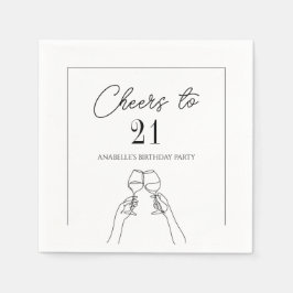 Servilleta De Papel Elegantes y modernos para 21 años