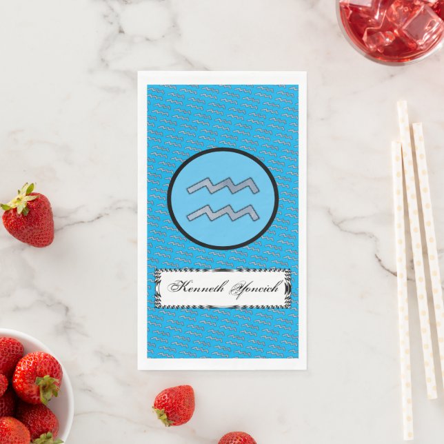 Servilleta De Papel Elemento de símbolo Aquarius Zodiac por Kenneth Yo (In situ)