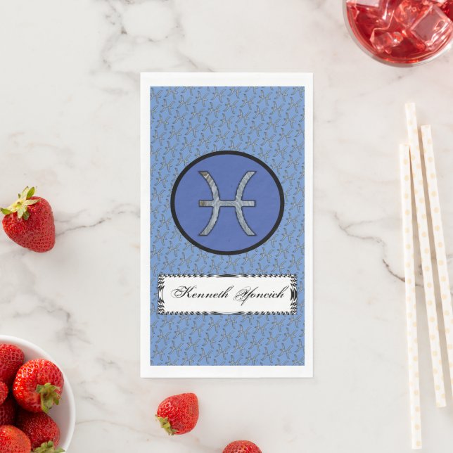 Servilleta De Papel Elemento de símbolo zodiaco de Pisces por Kenneth  (In situ)