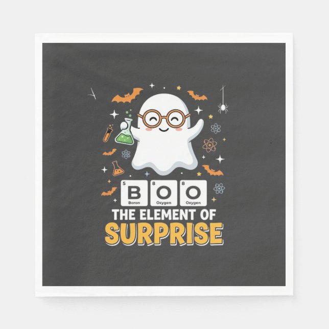 Servilleta De Papel Elemento de sorpresa de fantasma del diseño de Hal (Anverso)