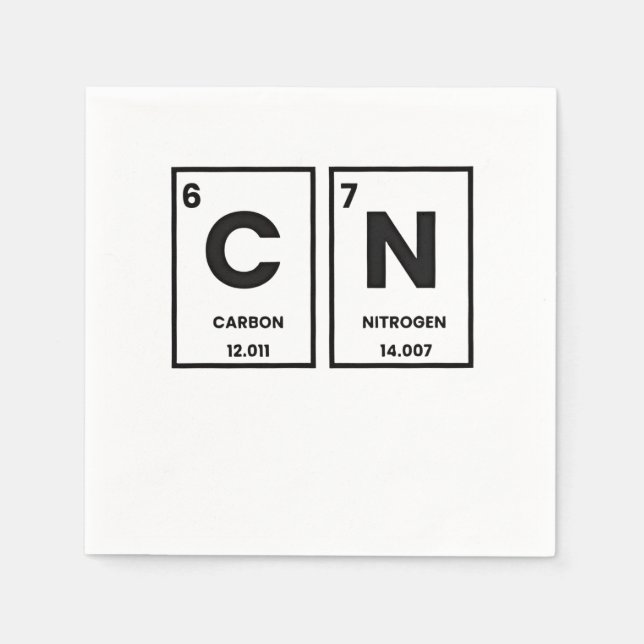 Servilleta De Papel Elemento de tabla periódico Química Mason Meme (Anverso)