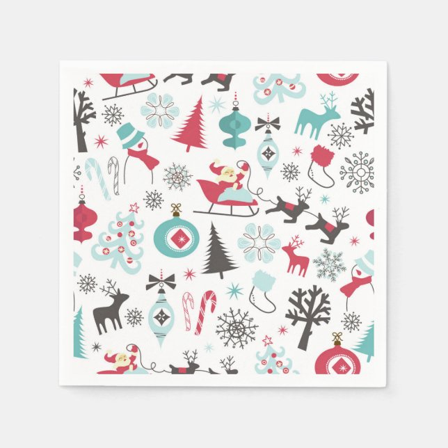 Servilleta De Papel Elementos navidades (Anverso)
